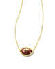 Kendra Scott  - Football Pendant Necklace - Gold and Orange Goldstone