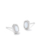 Kendra Scott - Mini Ellie Stud Earrings Ivory Mother of Pearl - Rhodium