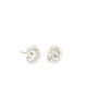 Kendra Scott  - Presleigh Love Knot Stud Earrings - Bright Silver Metal