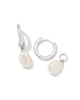 Kendra Scott  - Willa Huggie Pearl Earring- Rhodium