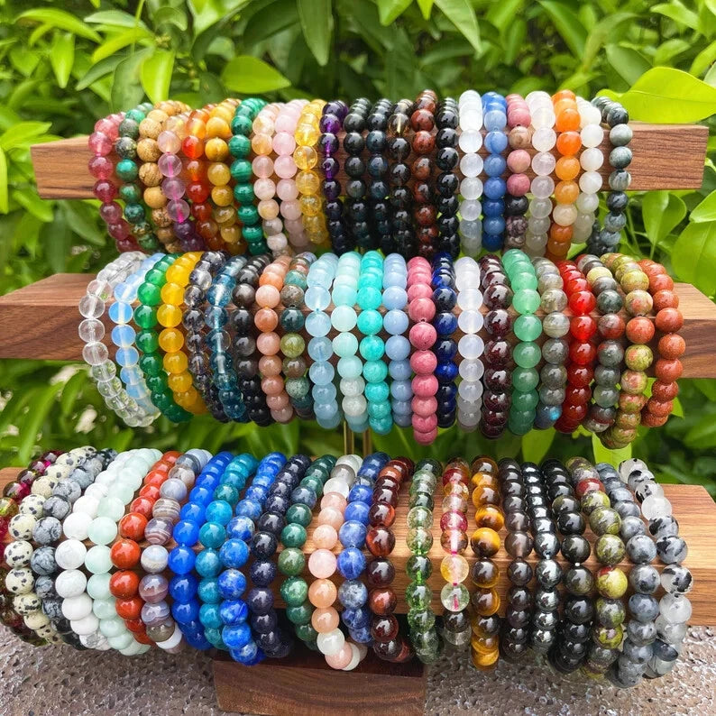 Gemstone Stretch Bracelets | Beaded