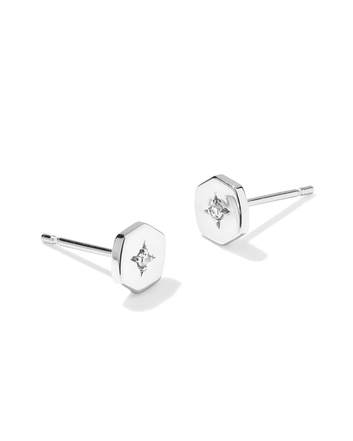 Kendra Scott  - Arlene Stud Earring Set White CZ - Rhodium