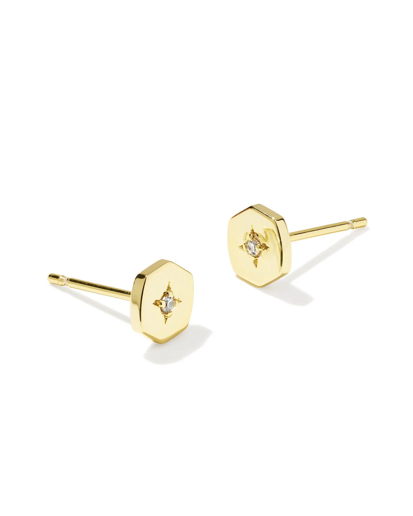 Kendra Scott  - Arlene Stud Earring Set White CZ- Gold