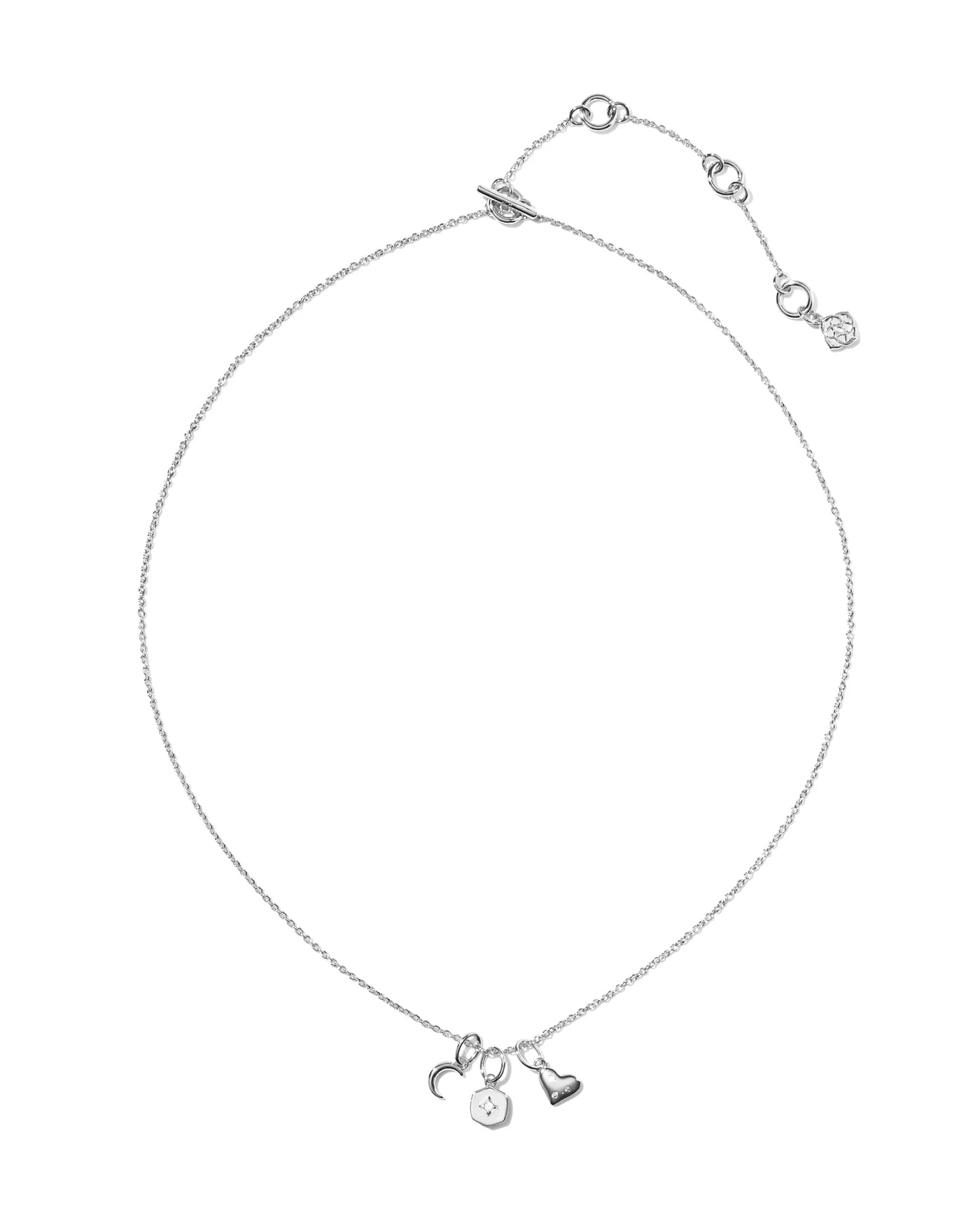 Kendra Scott  - Arlene Charm Necklace White CZ - Rhodium