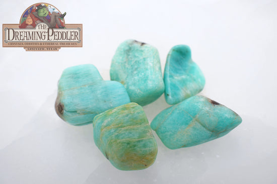 Natural, Hand-Selected Amazonite Tumbled Stone Individual Pieces