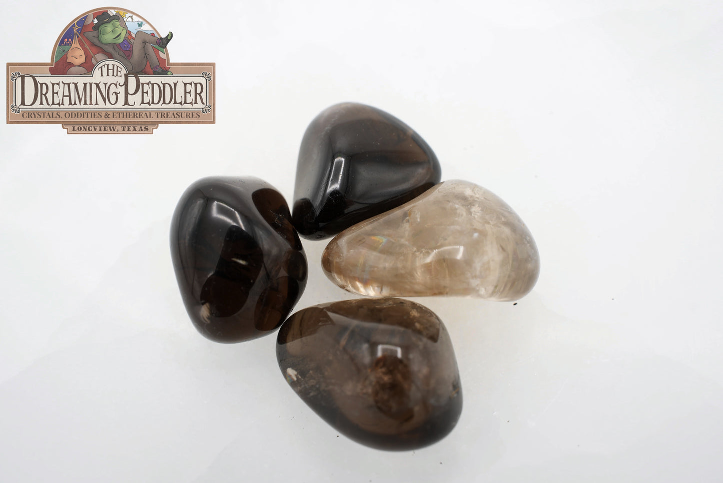 Natural, Hand-Selected Smokey Quartz Tumbled Stone Individual Pieces