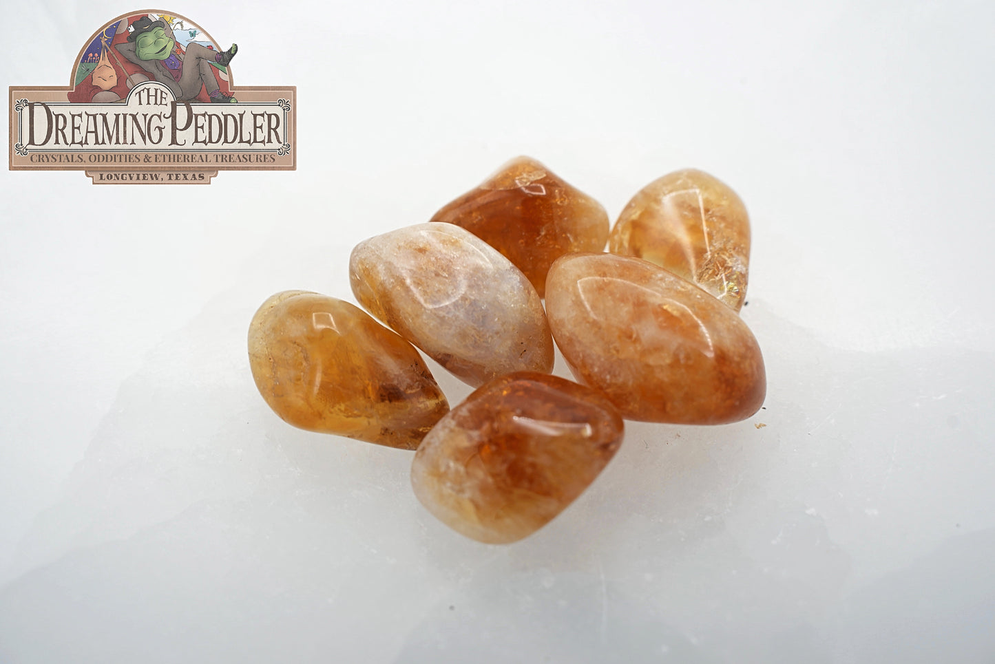Natural, Hand-Selected, Heat-Treated Citrine Tumbled Stone Individual Pieces
