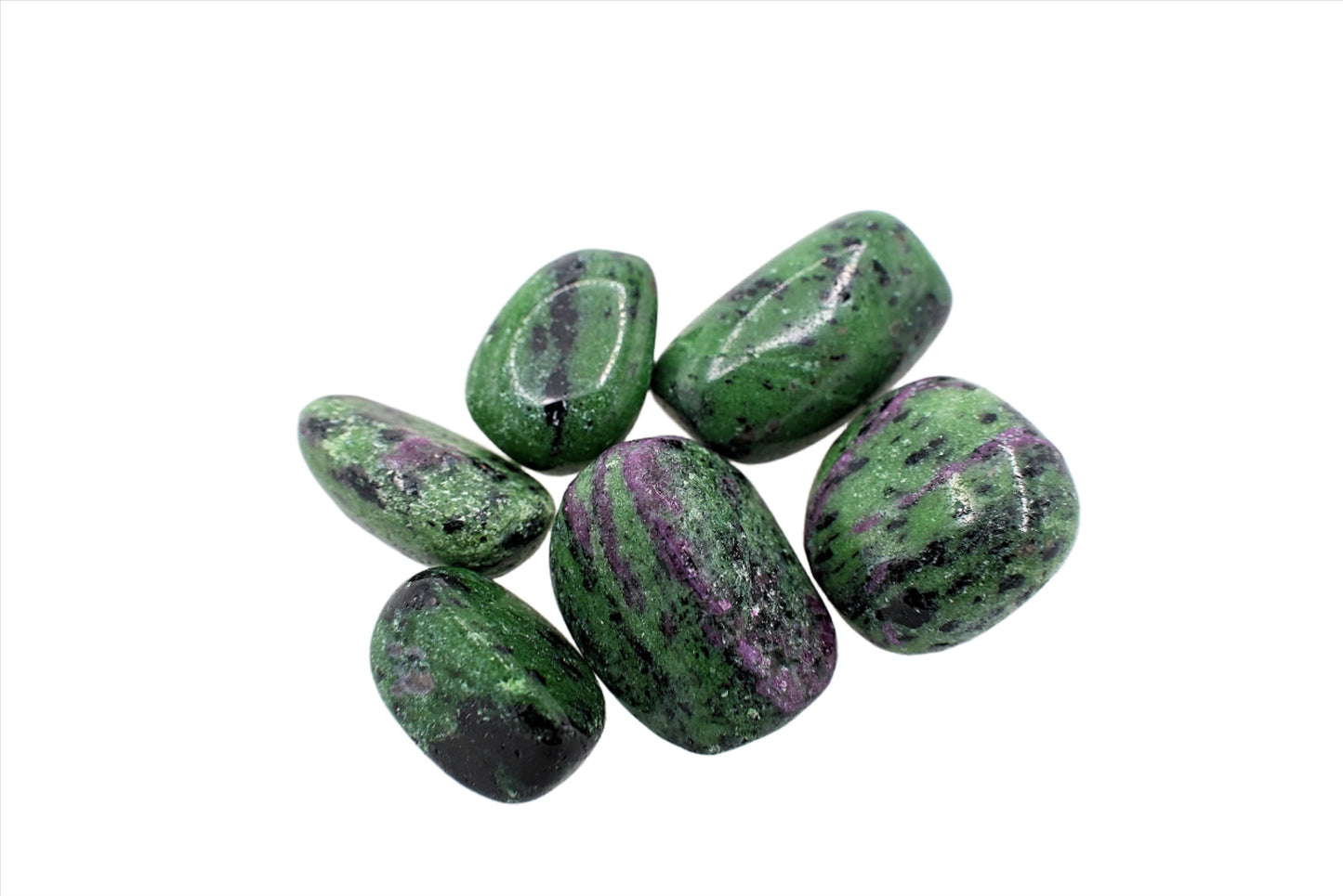 Natural, Hand-Selected Ruby Zoisite Tumbled Stone Individual Pieces