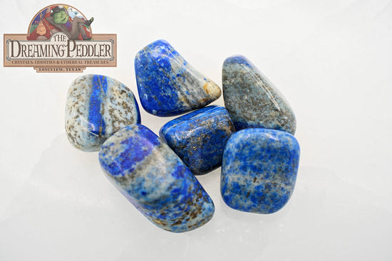 Natural, Hand-Selected Lapis Lazuli Tumbled Stone Individual Pieces