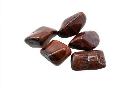 Natural, Hand-Selected Red Tiger's Eye Tumbled Stone Individual Pieces