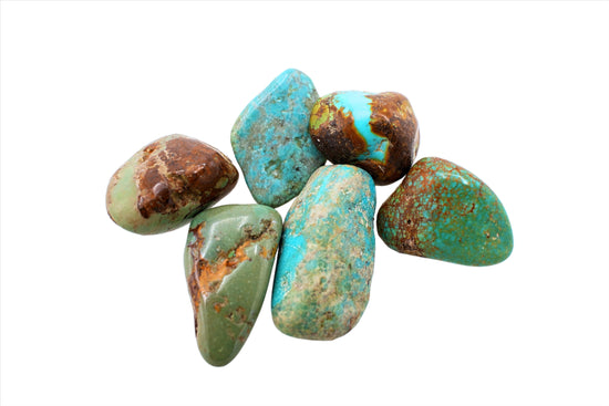 Natural, Hand-Selected Turquoise Tumbled Stone Individual Pieces
