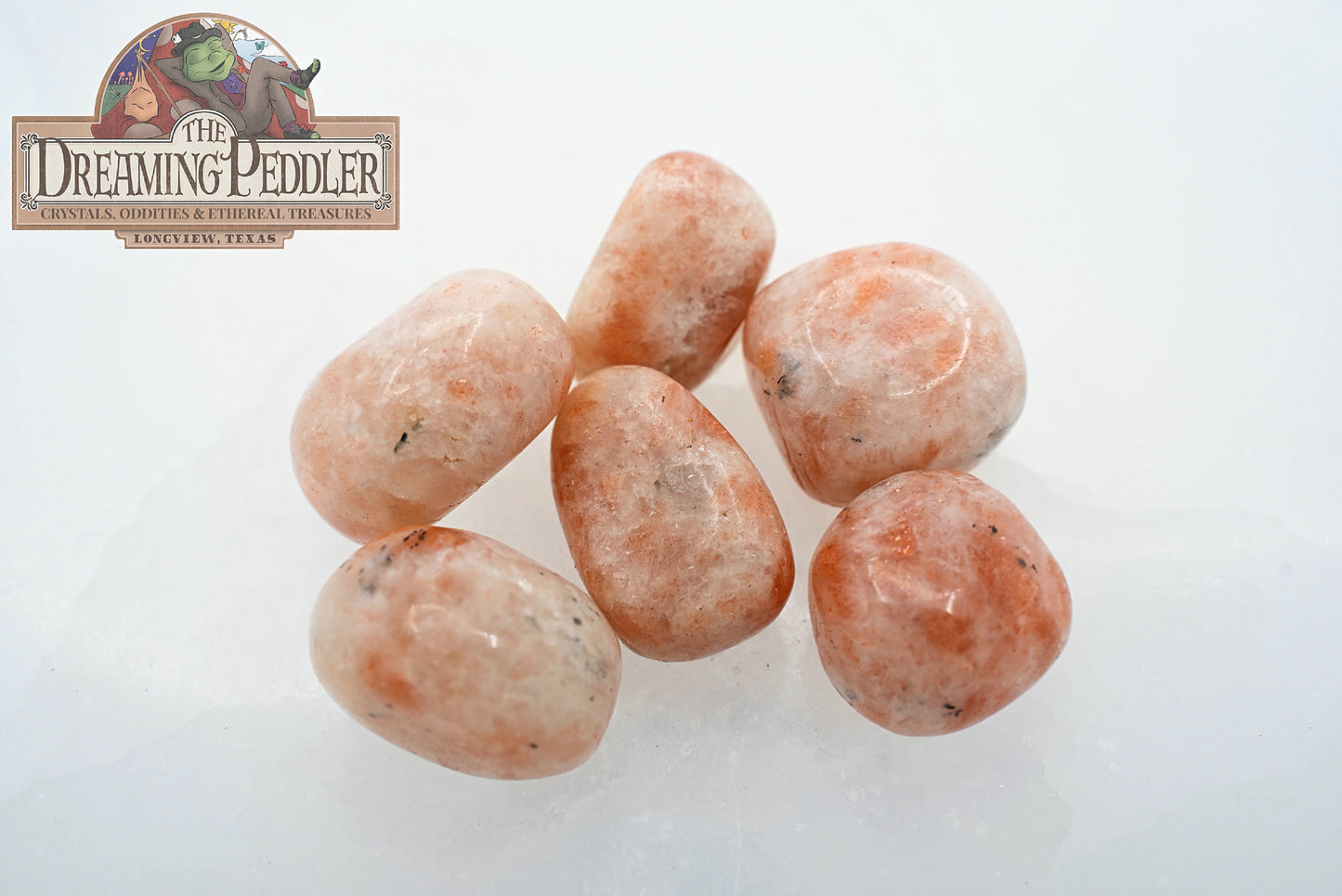 Natural, Hand-Selected Sunstone Tumbled Stone Individual Pieces