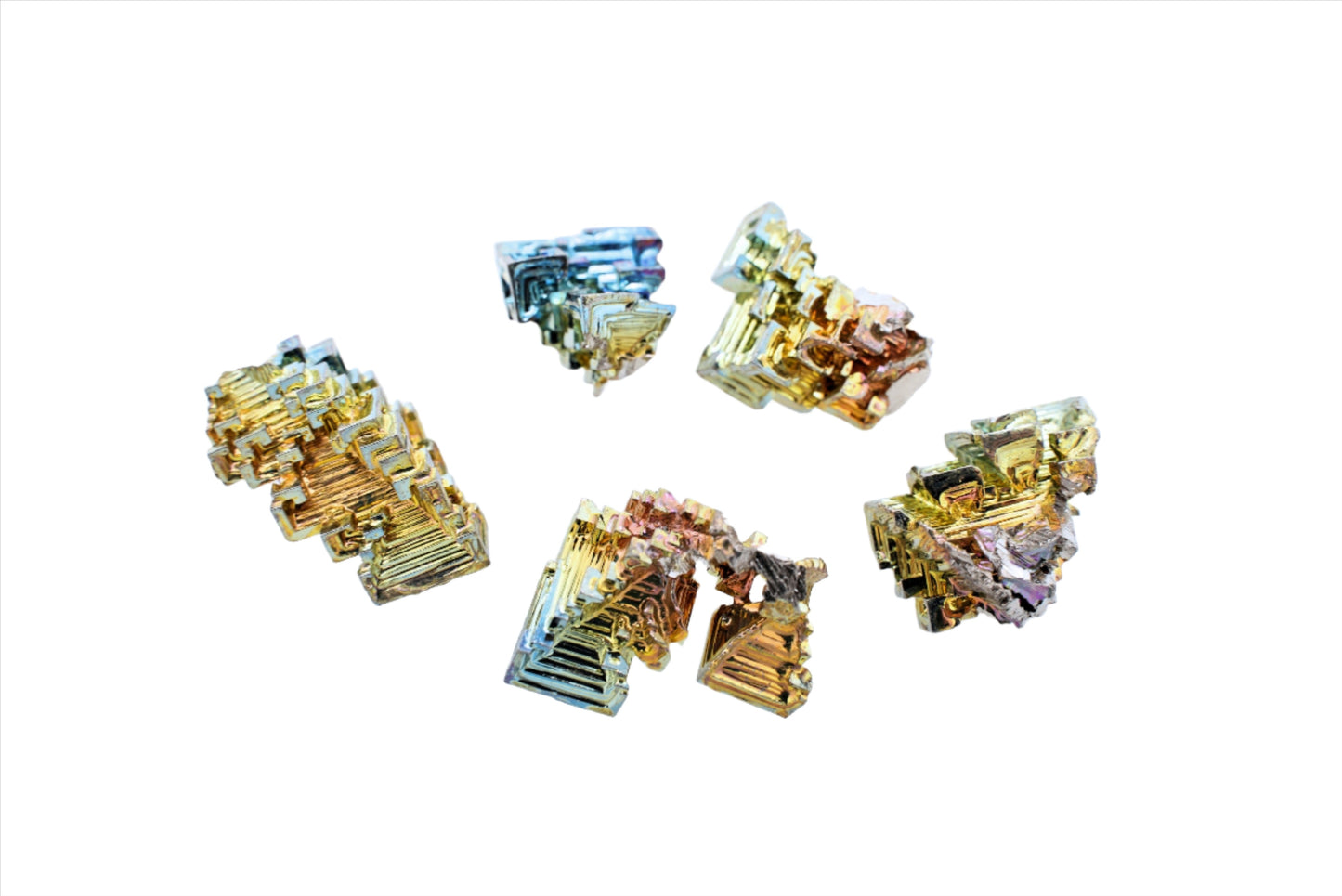 Natural, Hand-Selected Small Bismuth Rough Stone Individual Pieces