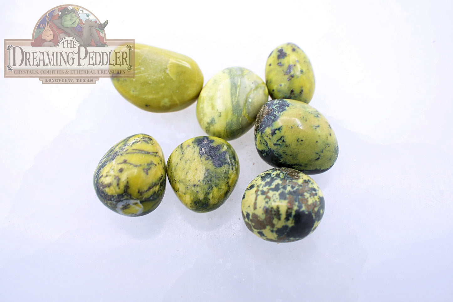 Natural, Hand-Selected Serpentine Tumbled Stone Individual Pieces