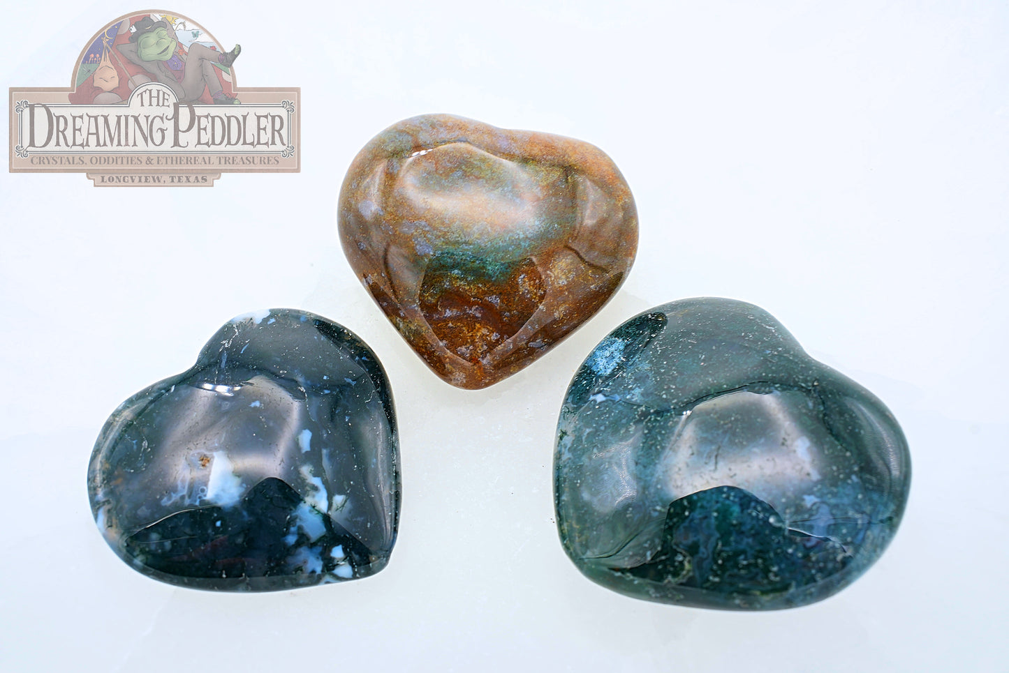 Load image into Gallery viewer, AGATE - MOSS - HEART
