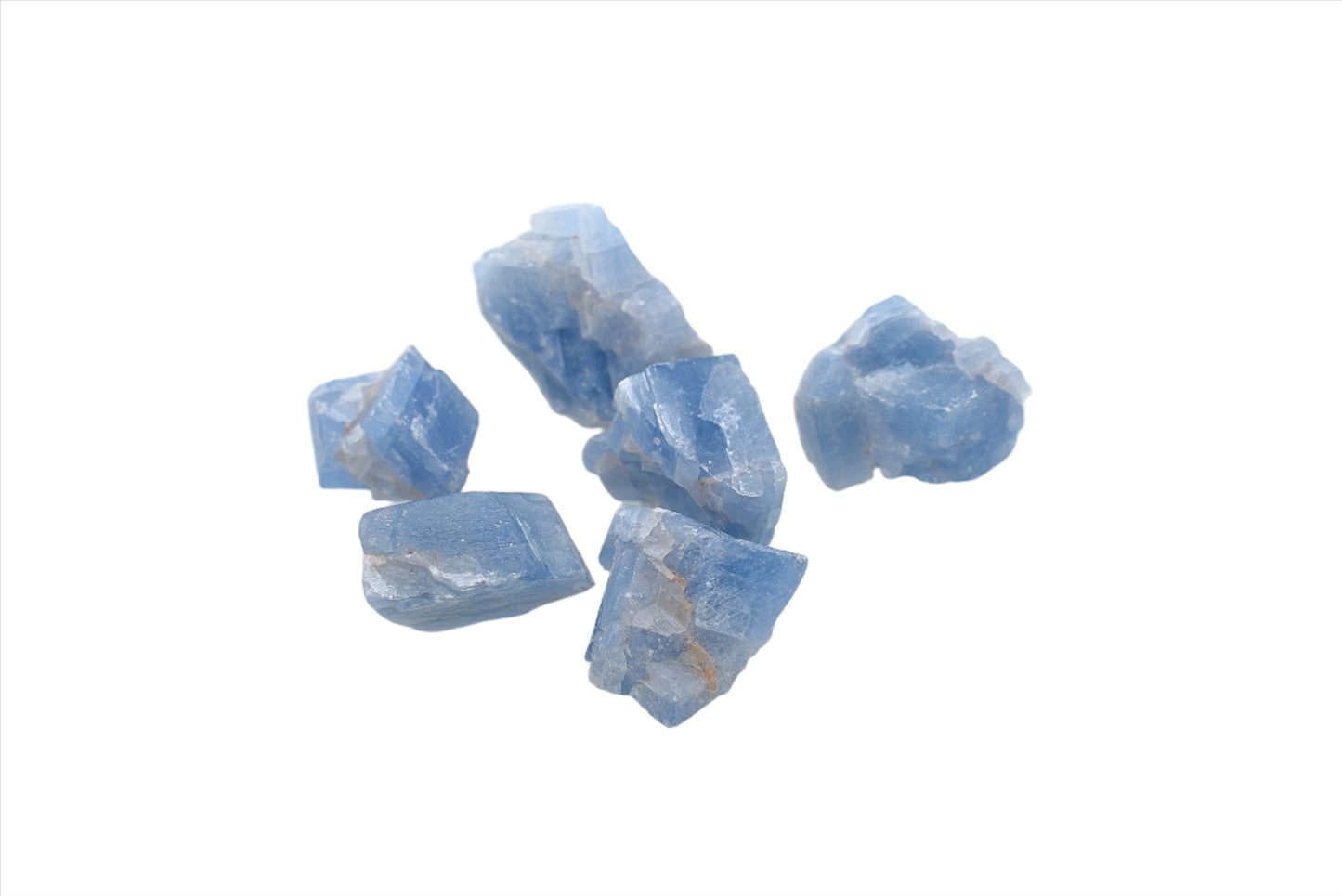 Natural, Hand-Selected Blue Calcite Rough Stone Individual Pieces